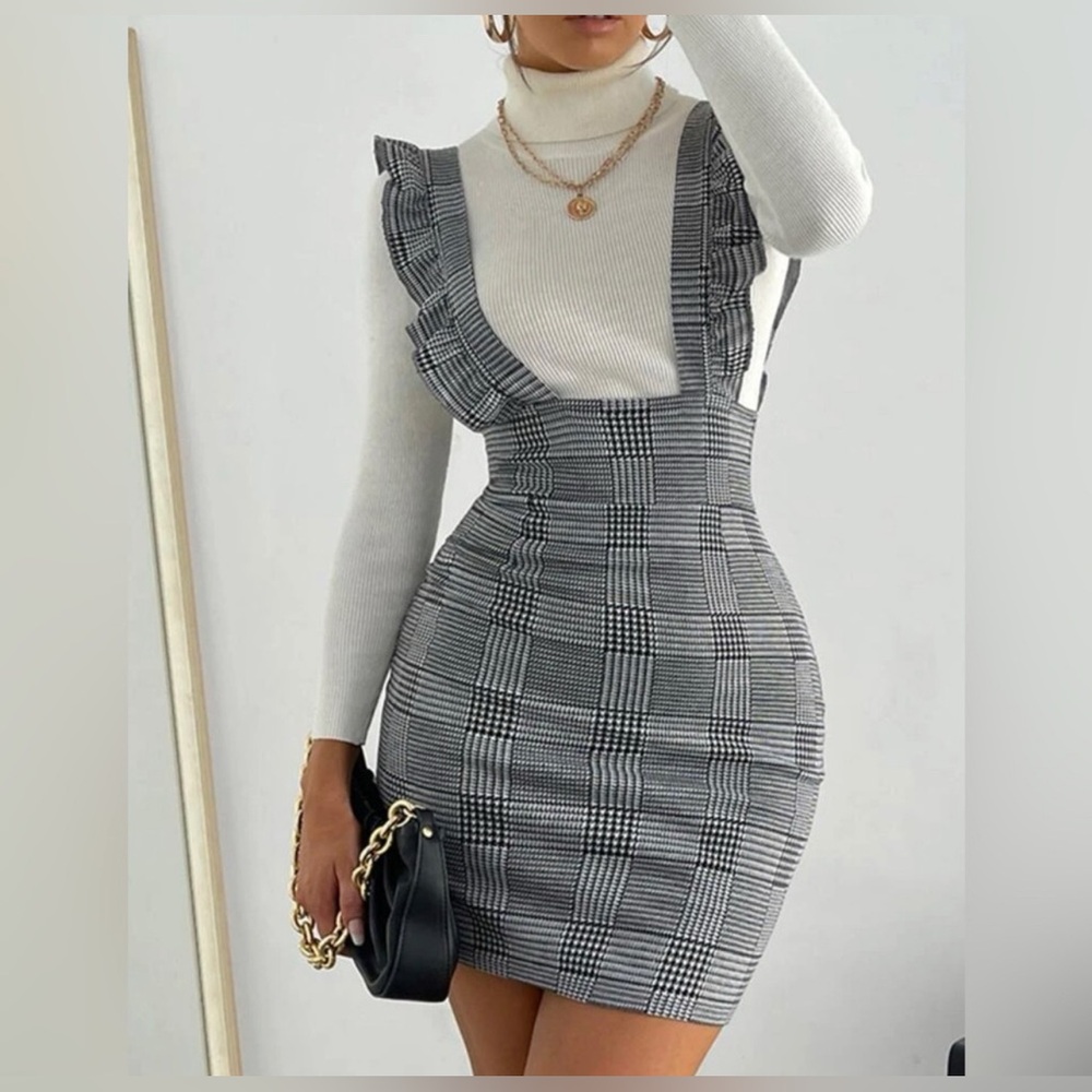 plaid shein minidress